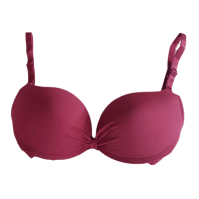 Satin Cotton Semi Coverage Wired Pink Fancy Bra