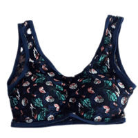 Soft printed net - paded (Blue Flowery)