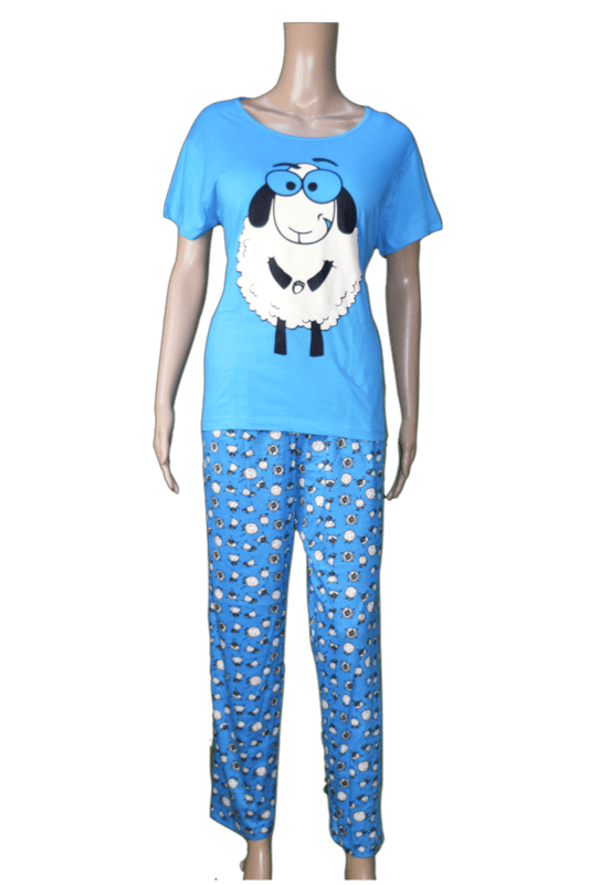 Strawberry Nightsuit (Blue With Black And White) Strawberry Nightsuit (Blue With Black And White)