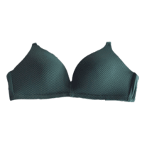 Lightly paded - deep cut neck - seemless satin (Green)