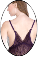 Lace N Mesh Babydoll with matching Thong - Wine
