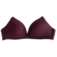 Lightly paded - deep cut neck - seemless satin (Maroon) Lightly paded - deep cut neck - seemless satin (Maroon)