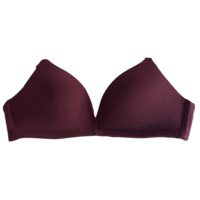 Lightly paded - deep cut neck - seemless satin (Maroon)