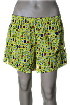 Strawberry Printed Shorts (Yellow)