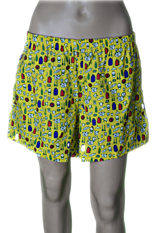 Strawberry Printed Shorts (Yellow)