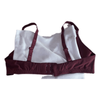 Lightly paded - deep cut neck - seemless satin (Maroon)