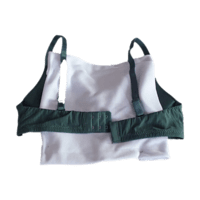 Lightly paded - deep cut neck - seemless satin (Green)