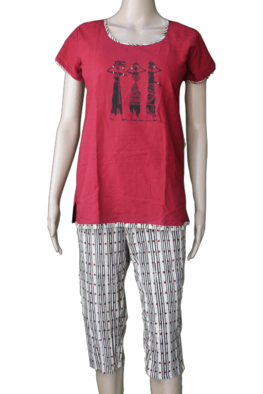 Maybell Nightsuit (Red Colour) Maybell Nightsuit (Red Colour)