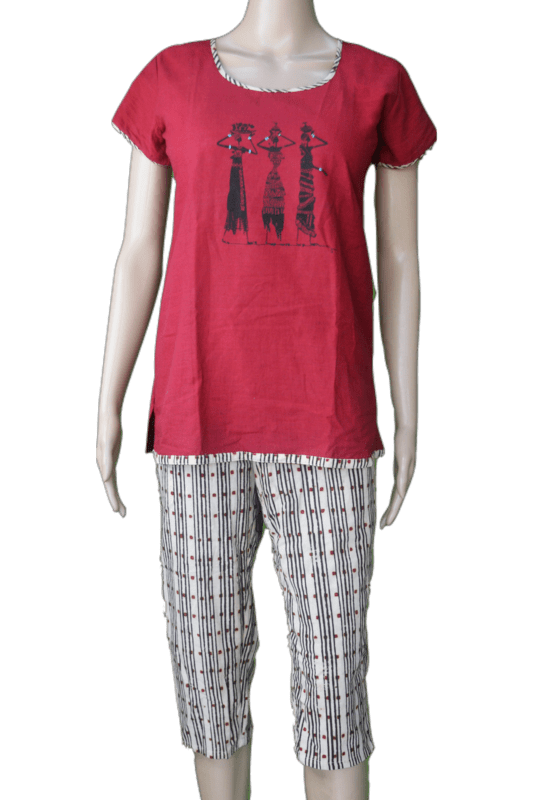 Maybell Nightsuit (Red Colour)