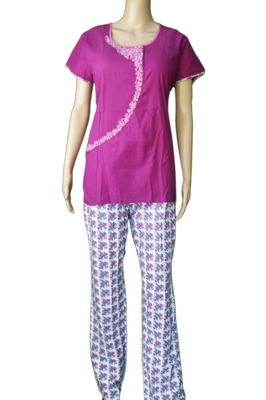 Maybell Nightset (PINK WITH WHITE)