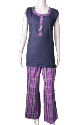 Maybell Nightsuit (Black With Pink)