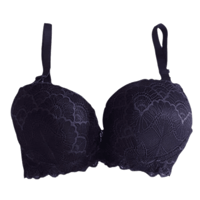 Full coverage - push up - wired - back side satin material (Black)