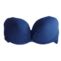 Padded Semi coverage Wired Polyester Cotton Bra (Blue)