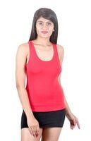 Strawberry Solid Racer Back Tank Top