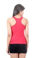 Strawberry Solid Racer Back Tank Top