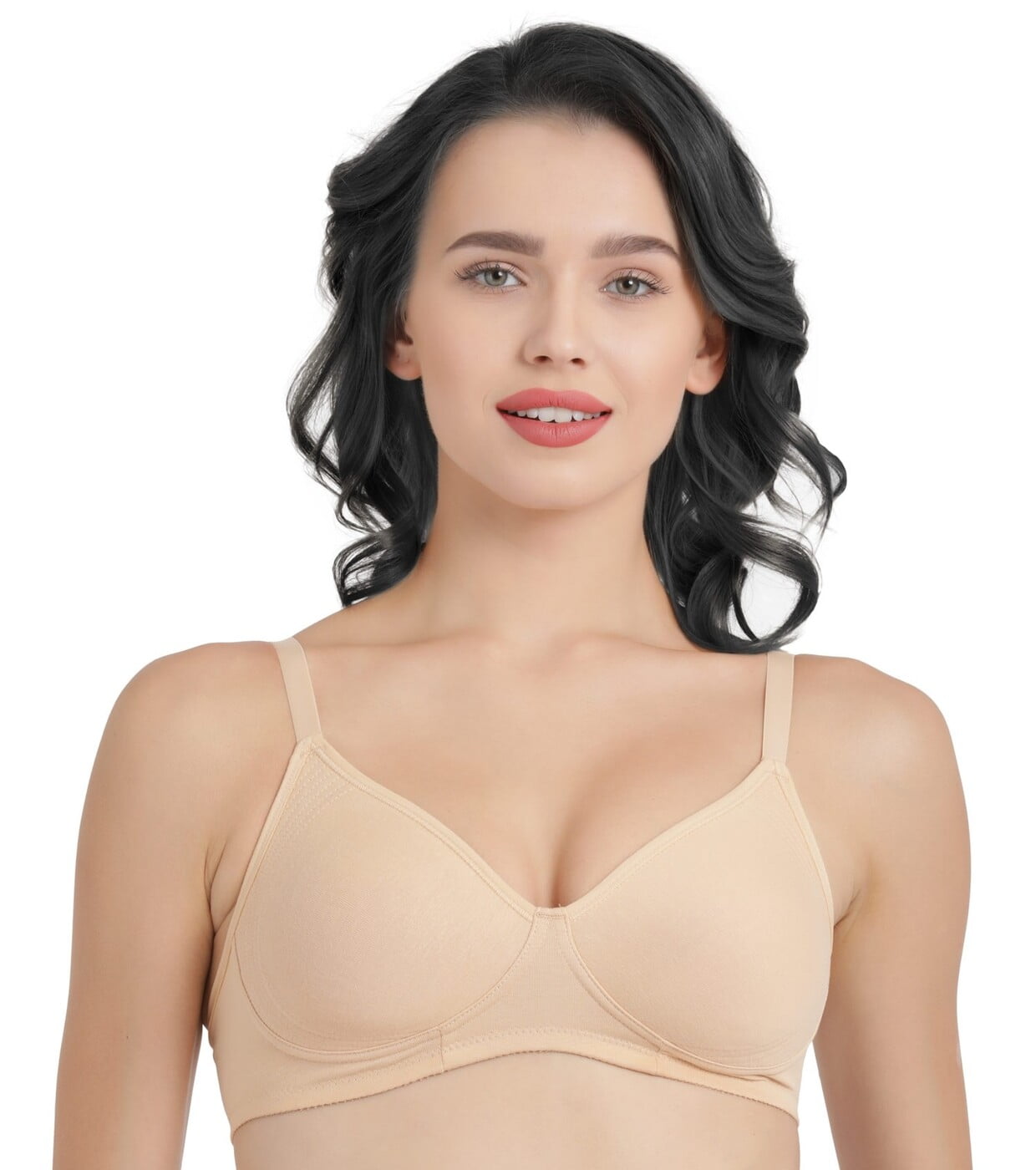 Enamor A042 Side Support Shaper Classic Bra - Supima Cotton Non-Padded  Wirefree High Coverage