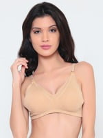 Laavian Solid Seamless Cotton Nursing Bra