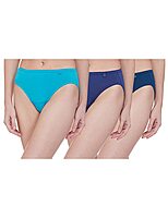 Van Heusen Women's Plain Anti-Bacterial Bikini Dark Assorted (Pack of 3)