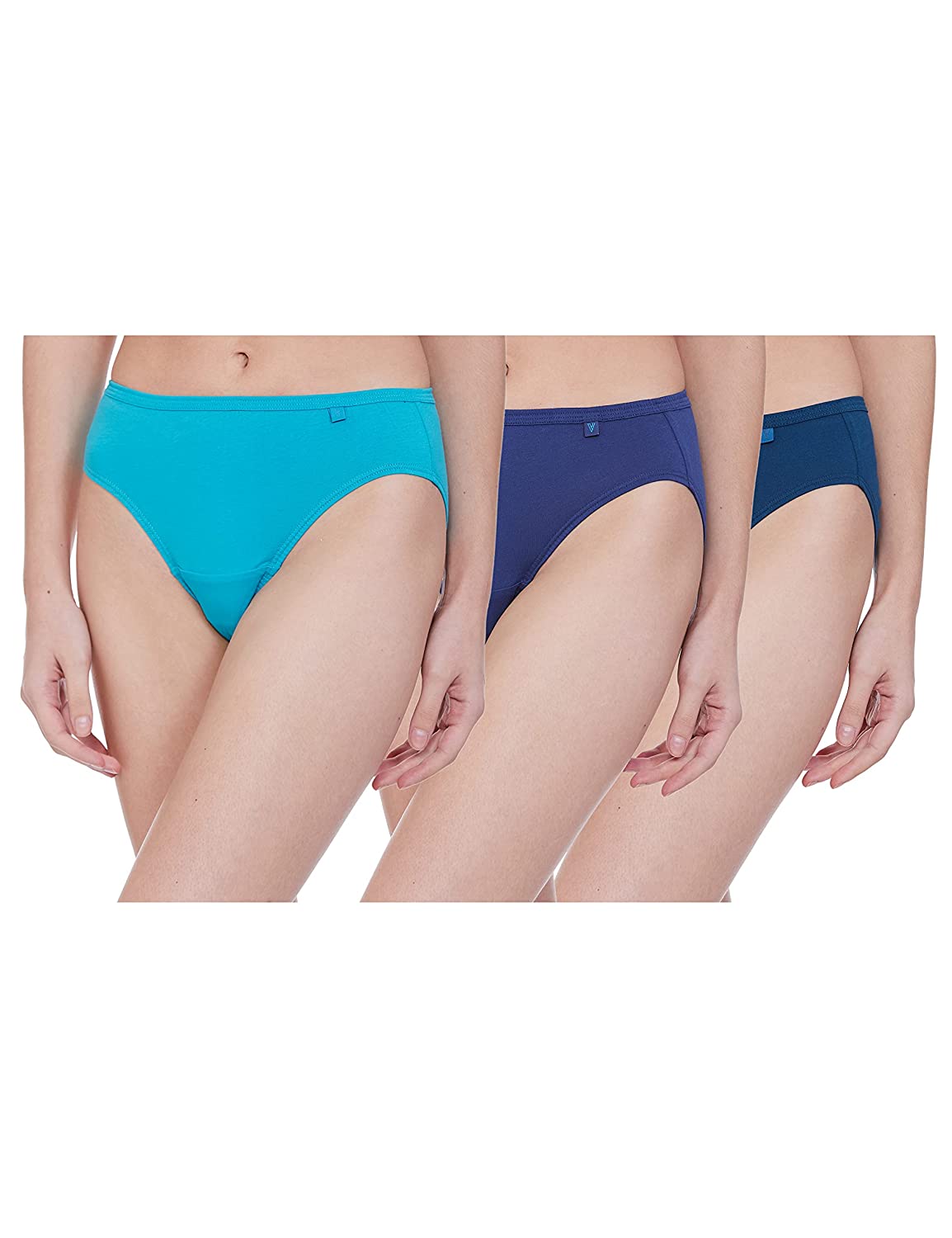 Van Heusen Women's Plain Anti-Bacterial Bikini Dark Assorted (Pack of 3)