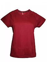 Hanes Women’s Essentials Relaxed Fit Short Sleeve Crewneck T-Shirt (Dark Pink)