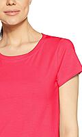 Hanes Women’s Essentials Relaxed Fit Short Sleeve Crewneck T-Shirt (Pink)