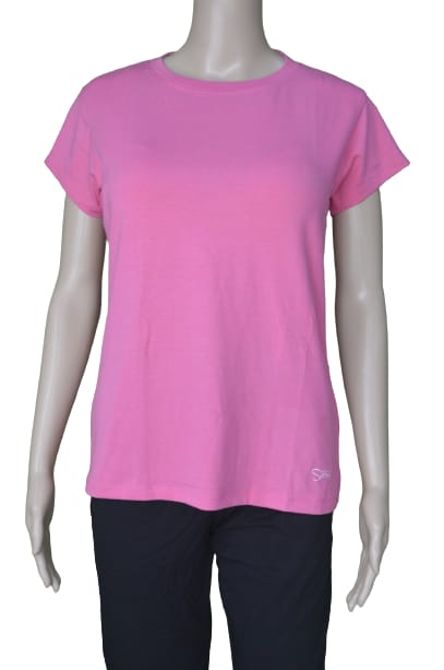 Loveable Sports Womens Crew Neck Tee (Pink)