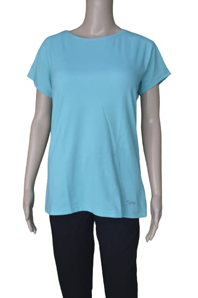 Loveable Sports Womens Crew Neck Tee (Blue)