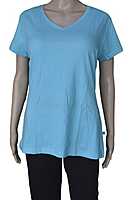 One Apparel Womens V Neck Tee (Blue)