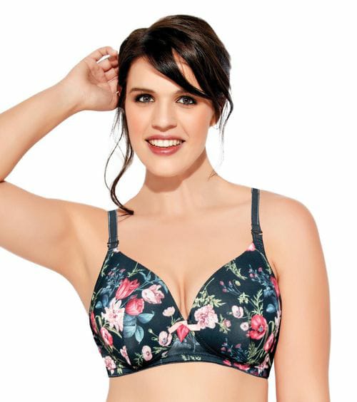 Enamor F065 Printed T.shirt Invisible Neckline Padded/ Wirefree/ High Coverage 