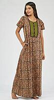 KALAMKARI NIGHTY - BROWN KALAMKARI NIGHTY - BROWN