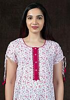 DITSY FLORAL PRINTED NIGHTY WEAR - PINK