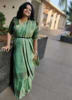 Paradiso Green Zari Woven Handcrafted Kanjivaram Silk Saree