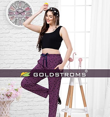 Goldstroms Womens Printed Pyjama - Purple Triangle