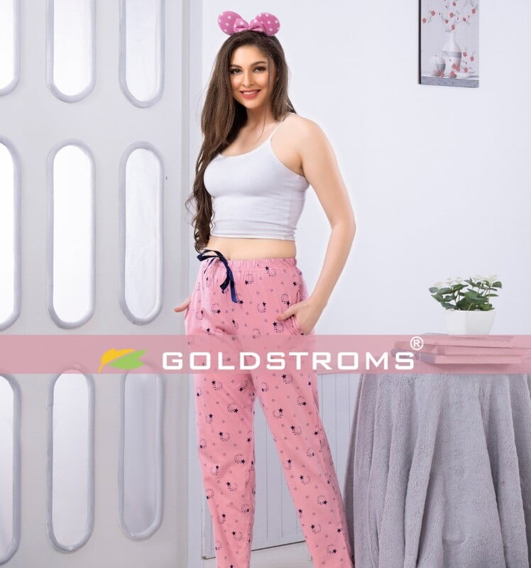 Goldstroms Womens Printed Pyjama - Pink Moon