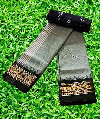 Chettinadu Handloom Cotton Saree - Dark Green