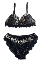 Lady Love Black Berry Bra & Panty Set