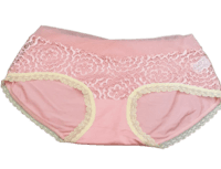 Fancy Mesh Soft Satin Netted Panty- Baby Pink