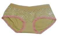Fancy Mesh Lacely Netted Panty - Yellow And Pink Fancy Mesh Lacely Netted Panty - Yellow And Pink
