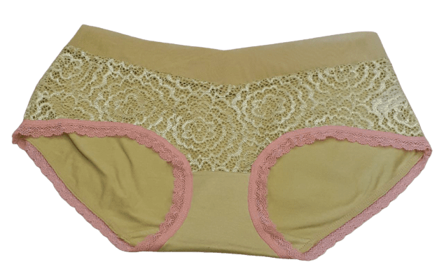 Fancy Mesh Lacely Netted Panty - Yellow And Pink Fancy Mesh Lacely Netted Panty - Yellow And Pink