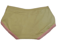 Fancy Mesh Lacely Netted Panty - Yellow And Pink