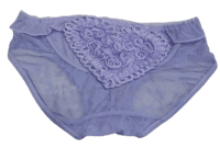 Fancy Mesh Lacely Netted Panty- Puple Hearts