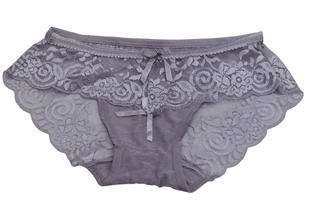 Fancy Mesh Lacely Netted Panty- pURPLE