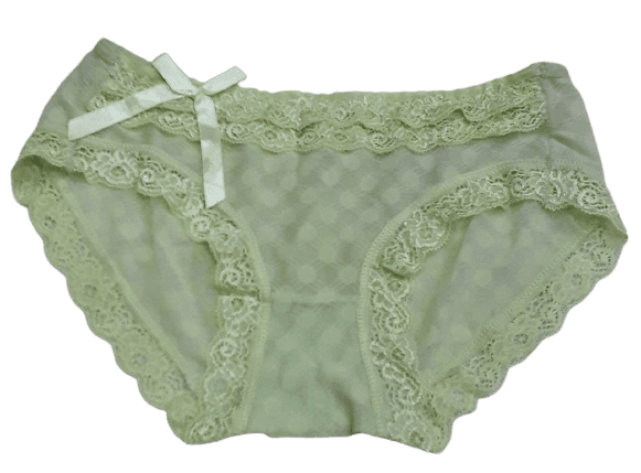 Fancy Mesh Lacely Netted Panty- Parrot Green