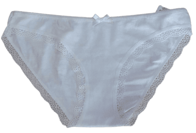 Fancy Mesh Soft Satin Netted Panty- PURE WHITE