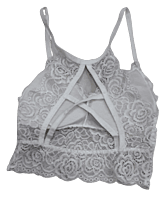 Fancy Netted Padded Sports Bra - White