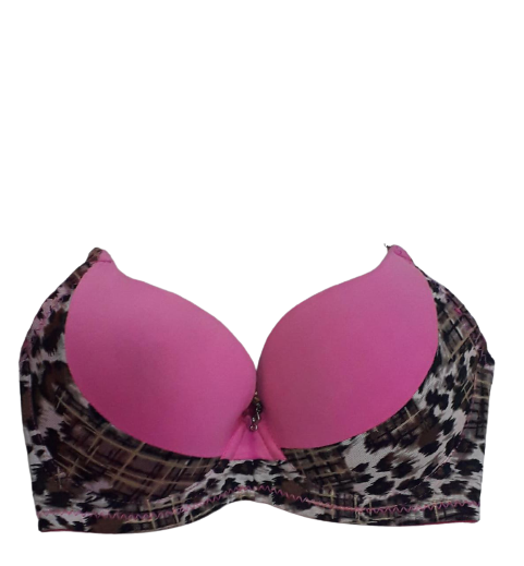 UnderWired Semi Coverage Padded Bra - Pink