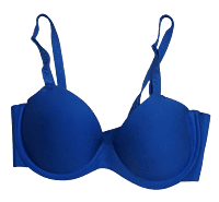 UnderWired Semi Coverage Padded Bra - Blue UnderWired Semi Coverage Padded Bra - Blue