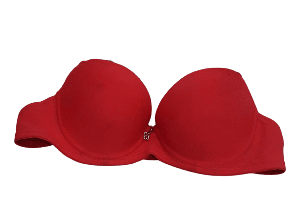 UnderWired Semi Coverage Padded Bra - Red UnderWired Semi Coverage Padded Bra - Red
