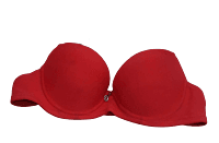 UnderWired Semi Coverage Padded Bra - Red