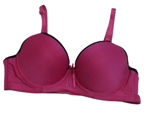 UnderWired Semi Coverage Padded Bra - Dark Pink